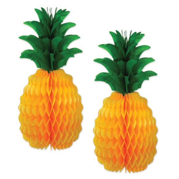Beistle Tissue Pineapples - 12 inches (2/Pkg) - Party Supply Decoration for Luau
