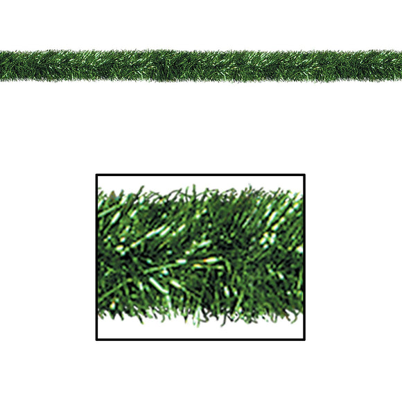 Beistle Green Gleam N Tinsel Holiday Garland - Party Supply Decoration for Christmas / Winter