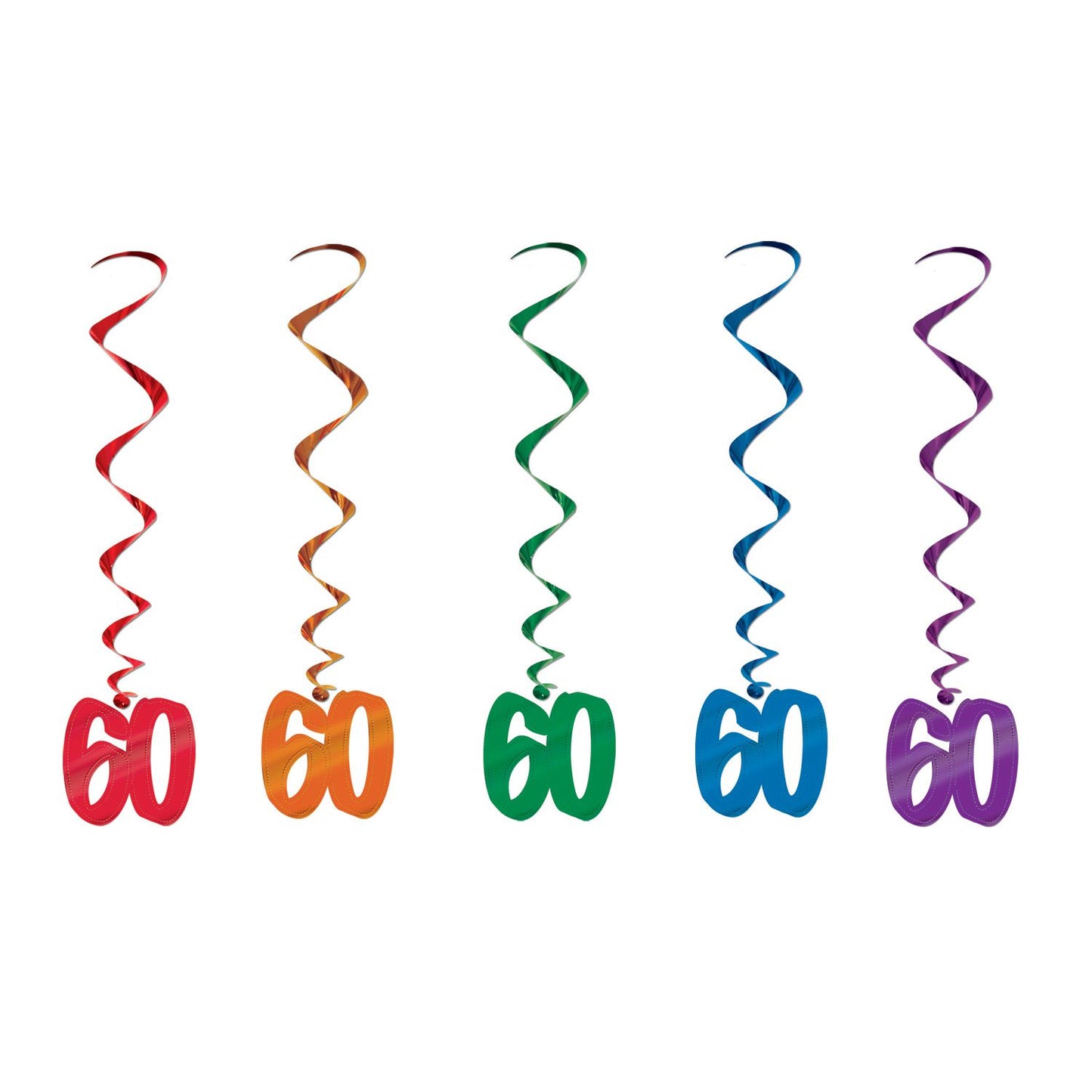 Beistle 60 Hanging Whirl Decorations (5/pkg) - Party Supply Decoration for Birthday