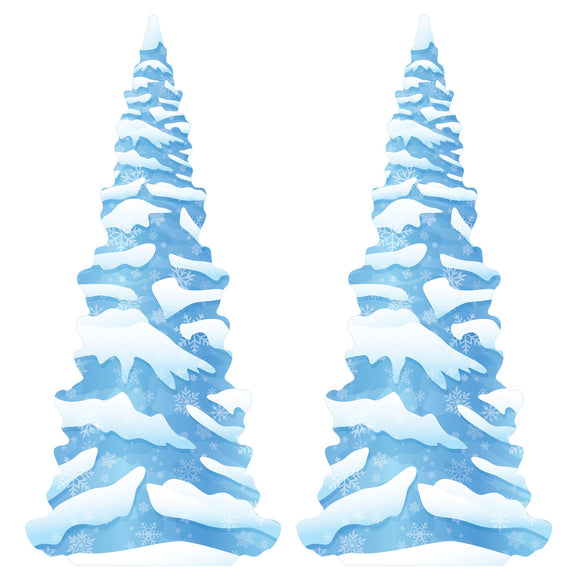 Beistle Winter Wonderland Tree Stand-Ups - Party Supply Decoration for Prom