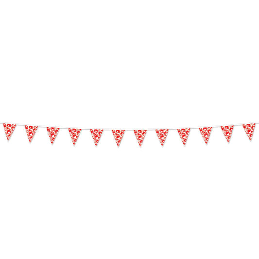 Beistle Crab Pennant Banner 9 in  x 10' 9 in  (1/Pkg) Party Supply Decoration : Luau