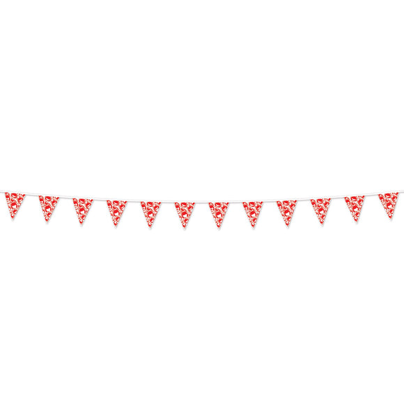 Beistle Crab Pennant Banner 9 in  x 10' 9 in  (1/Pkg) Party Supply Decoration : Luau