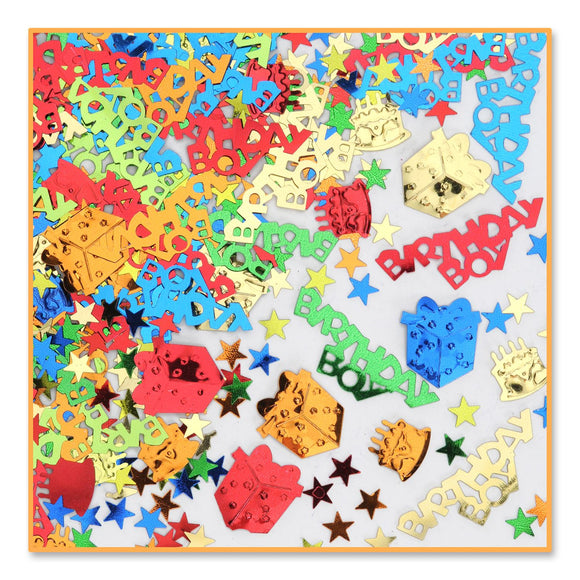 Beistle Birthday Boy Confetti - Party Supply Decoration for Birthday