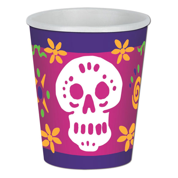 Beistle Day Of The Dead Beverage Cups - Party Supply Decoration for Day of the Dead