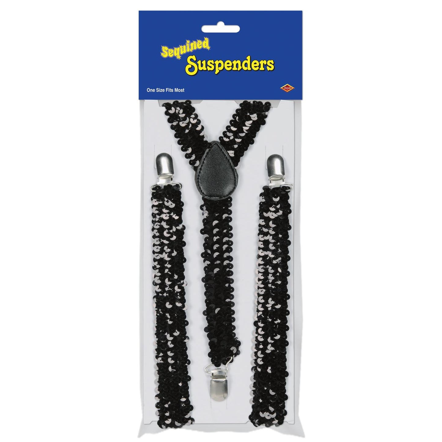 Beistle Black Sequined Suspenders - Party Supply Decoration for 20's