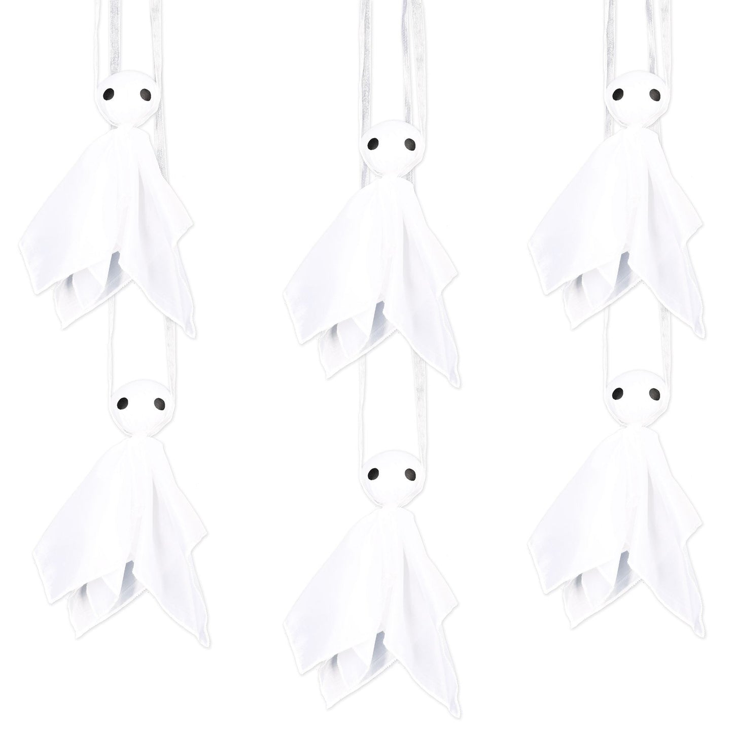 Beistle Fabric Hanging Ghosts - Party Supply Decoration for Halloween