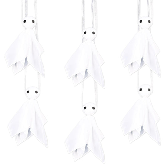 Beistle Fabric Hanging Ghosts - Party Supply Decoration for Halloween