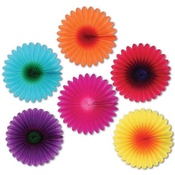 Beistle Mini Flower Fans - Party Supply Decoration for Spring/Summer