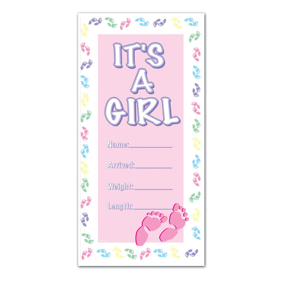 Beistle It's A Girl Door Cover - Party Supply Decoration for Baby Shower