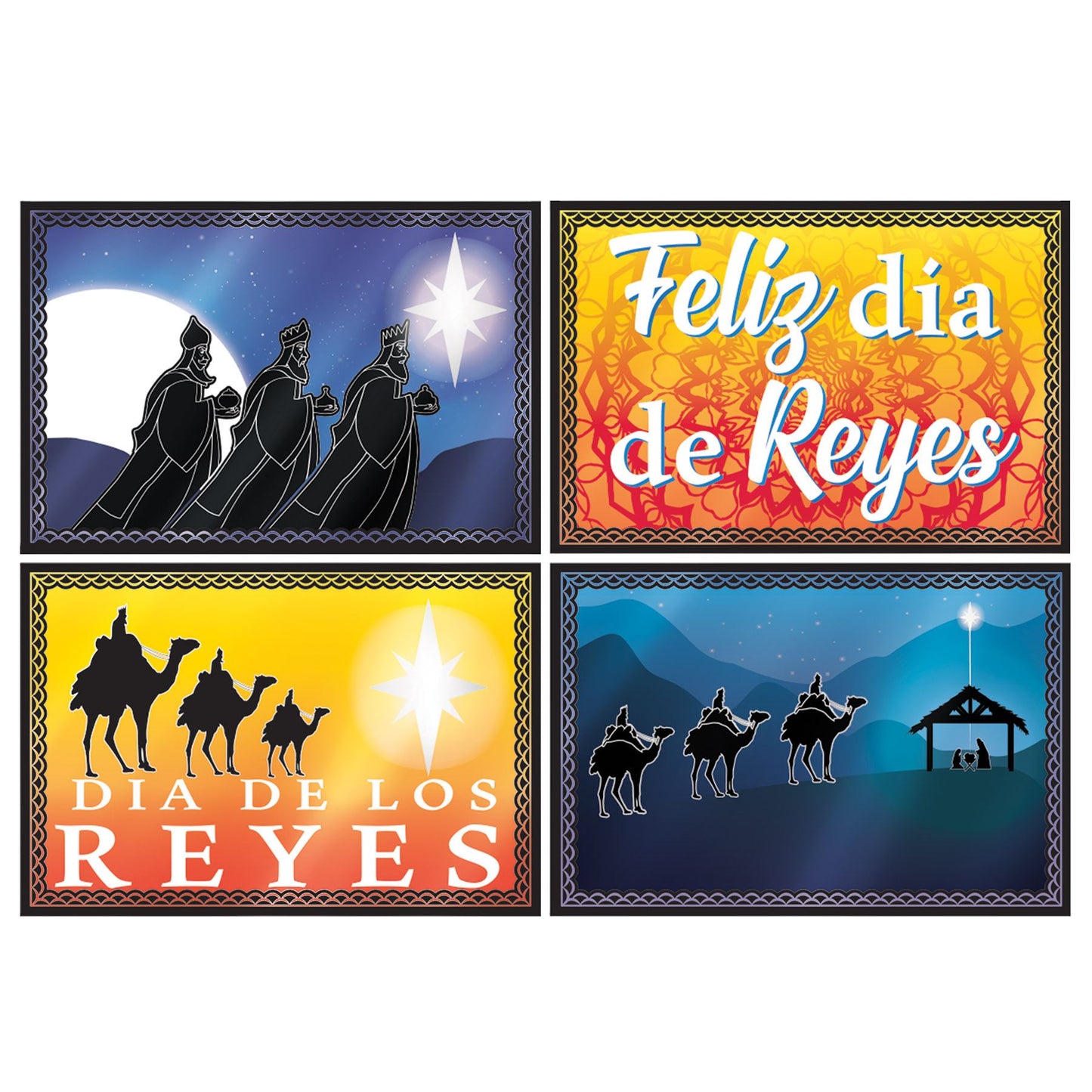 Beistle Foil Three Kings Day Cutouts   (4/Pkg) Party Supply Decoration : Christmas/Winter