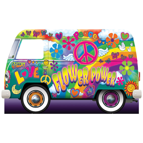 Beistle Hippie Bus Stand-Up - Party Supply Decoration for 60's