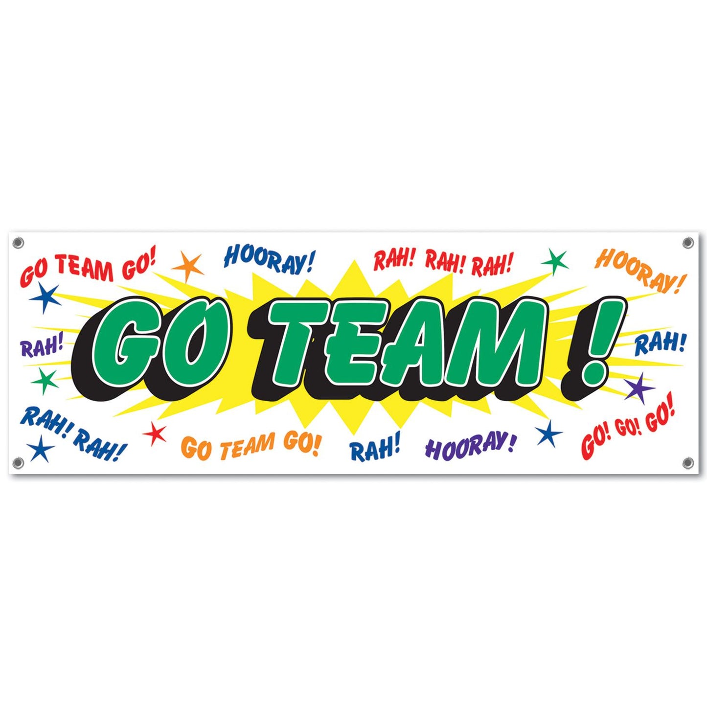 Beistle Go Team! Sign Banner 5' x 21 in  (1/Pkg) Party Supply Decoration : Sports