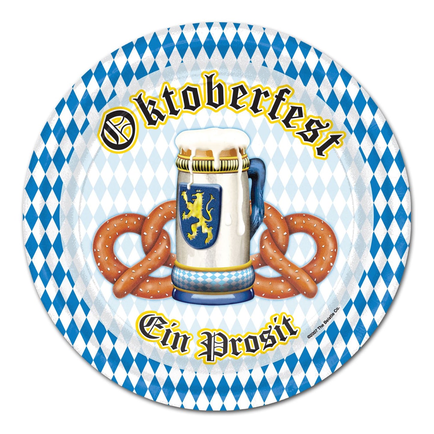 Beistle Oktoberfest Paper Plates (8/pkg) - Party Supply Decoration for Oktoberfest