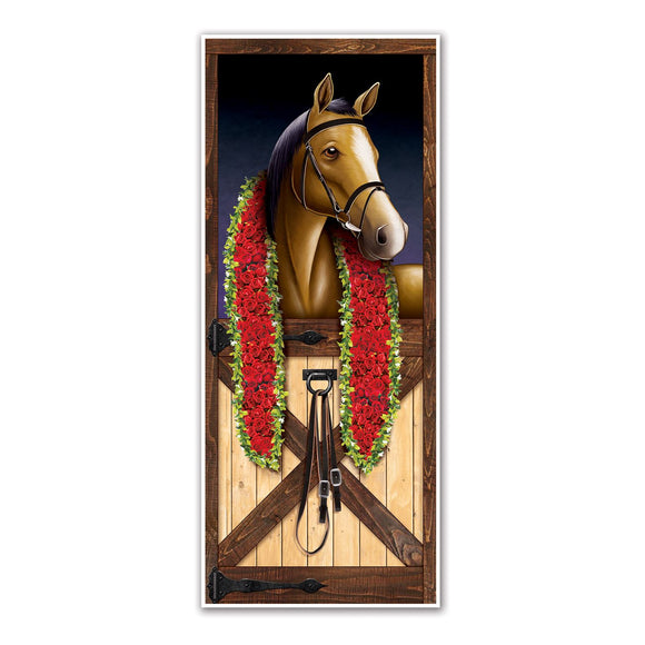 Beistle Horse Racing Door Cover - Party Supply Decoration for Derby Day