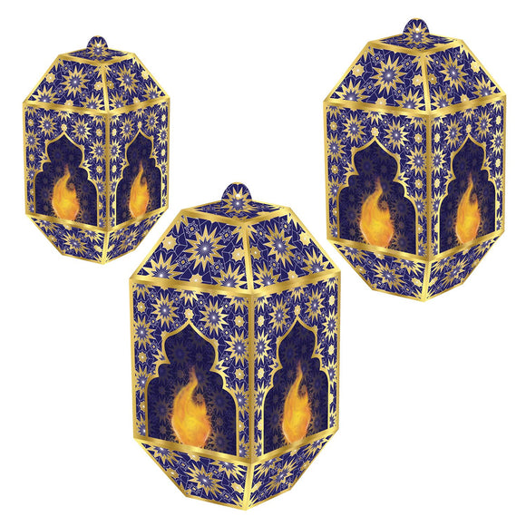 Beistle Foil Ramadan Paper Lanterns (3/package) - Party Supply Decoration for Ramadan