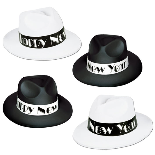 Beistle Chicago Swing New Year Fedoras (1/pkg) - Party Supply Decoration for New Years