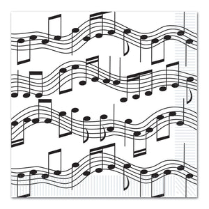 Beistle Musical Note Lunch Napkins (16/pkg) - Party Supply Decoration for Music