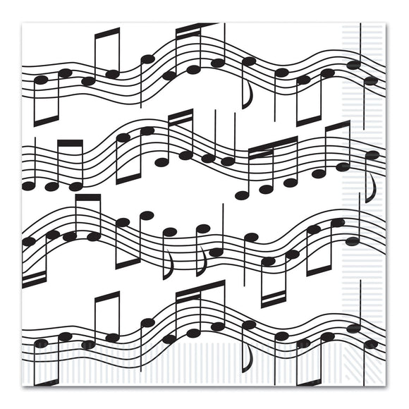 Beistle Musical Note Lunch Napkins (16/pkg) - Party Supply Decoration for Music