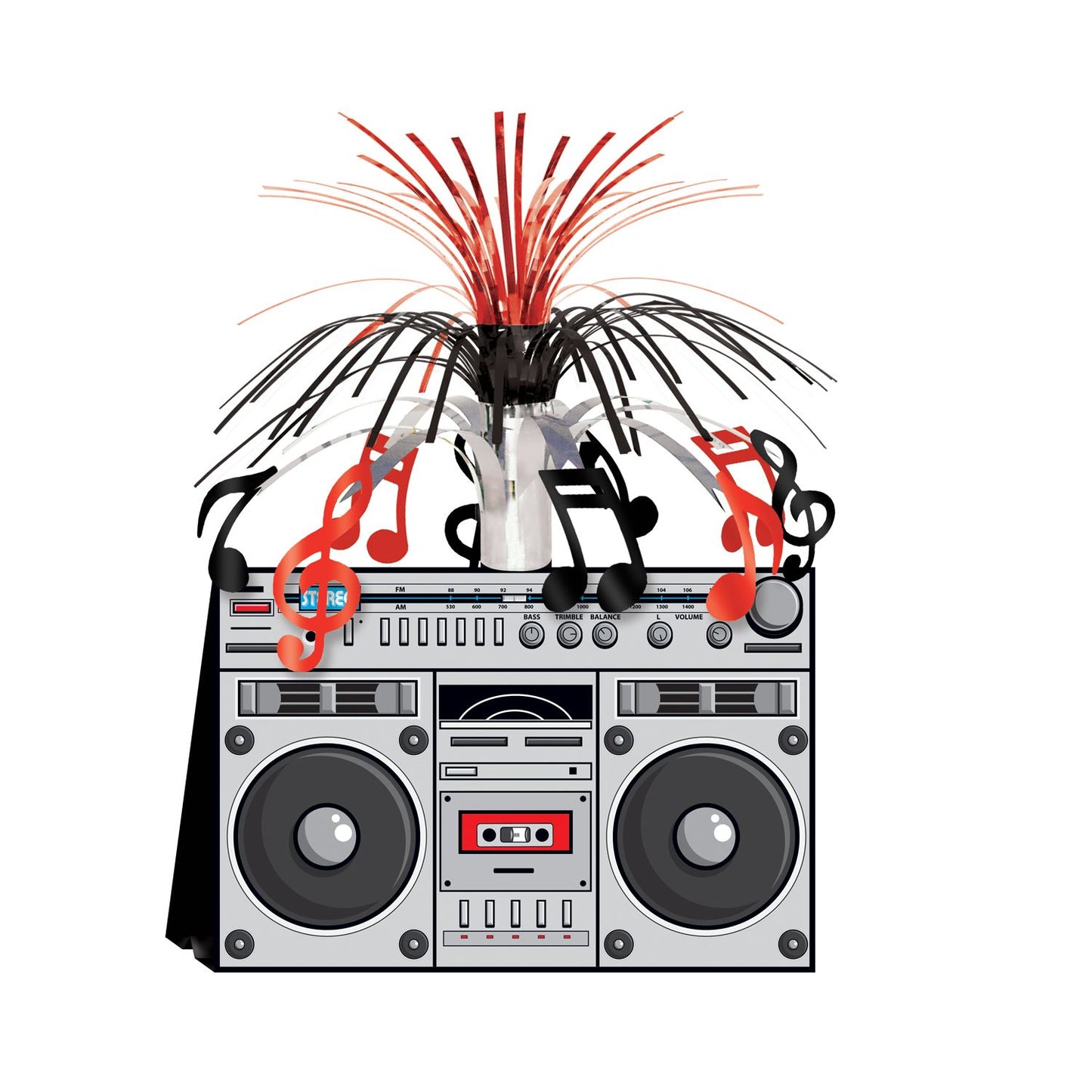 Beistle Boom Box Centerpiece 14 in  (1/Pkg) Party Supply Decoration : 80's