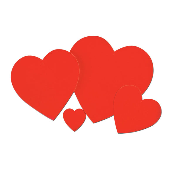 Beistle Red Heart Cutout (4 inches) 4 in   Party Supply Decoration : Valentines