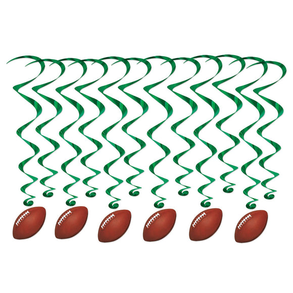 Beistle Football Whirls (12/PKG) - Party Supply Decoration for Football