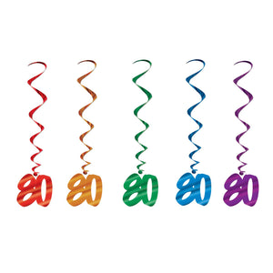 Beistle 80 Whirls (5/pkg) - Party Supply Decoration for Birthday