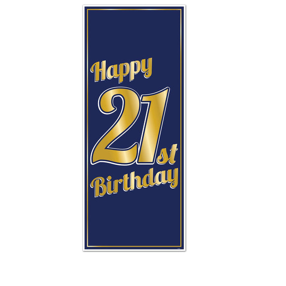 Beistle 21st Birthday Door Cover - Party Supply Decoration for 21st Birthday