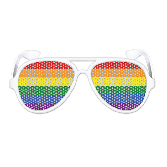 Beistle Rainbow Pinhole Glasses - Party Supply Decoration for Rainbow