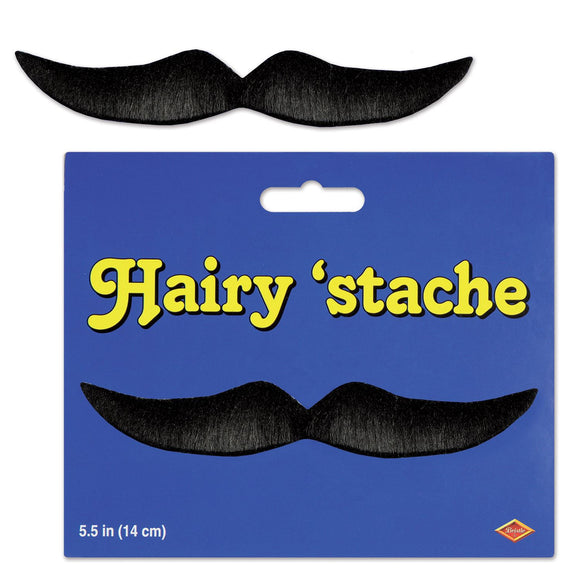 Beistle Black Hairy Mustache - Party Supply Decoration for General Occasion
