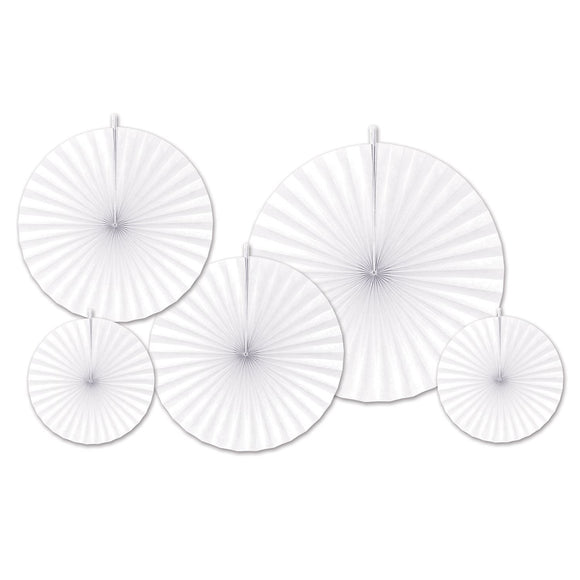 Beistle White Accordion Paper Fans - Party Supply Decoration for Wedding