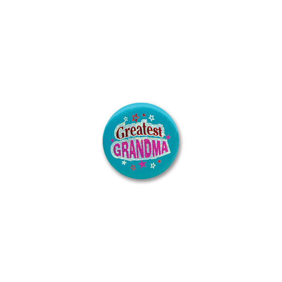 Beistle Greatest Grandma Satin Button - Party Supply Decoration for Mothers/Fathers Day