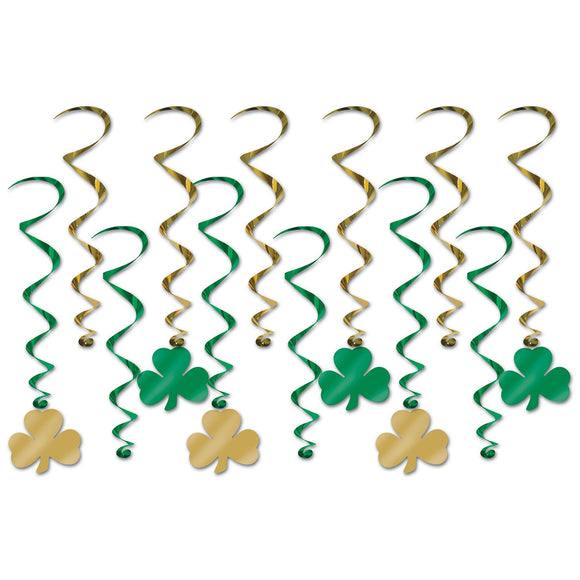 Beistle Shamrock Whirls - Party Supply Decoration for St. Patricks