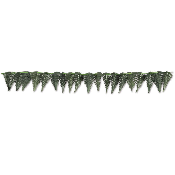 Beistle Fern Leaf Garland - Party Supply Decoration for Jungle