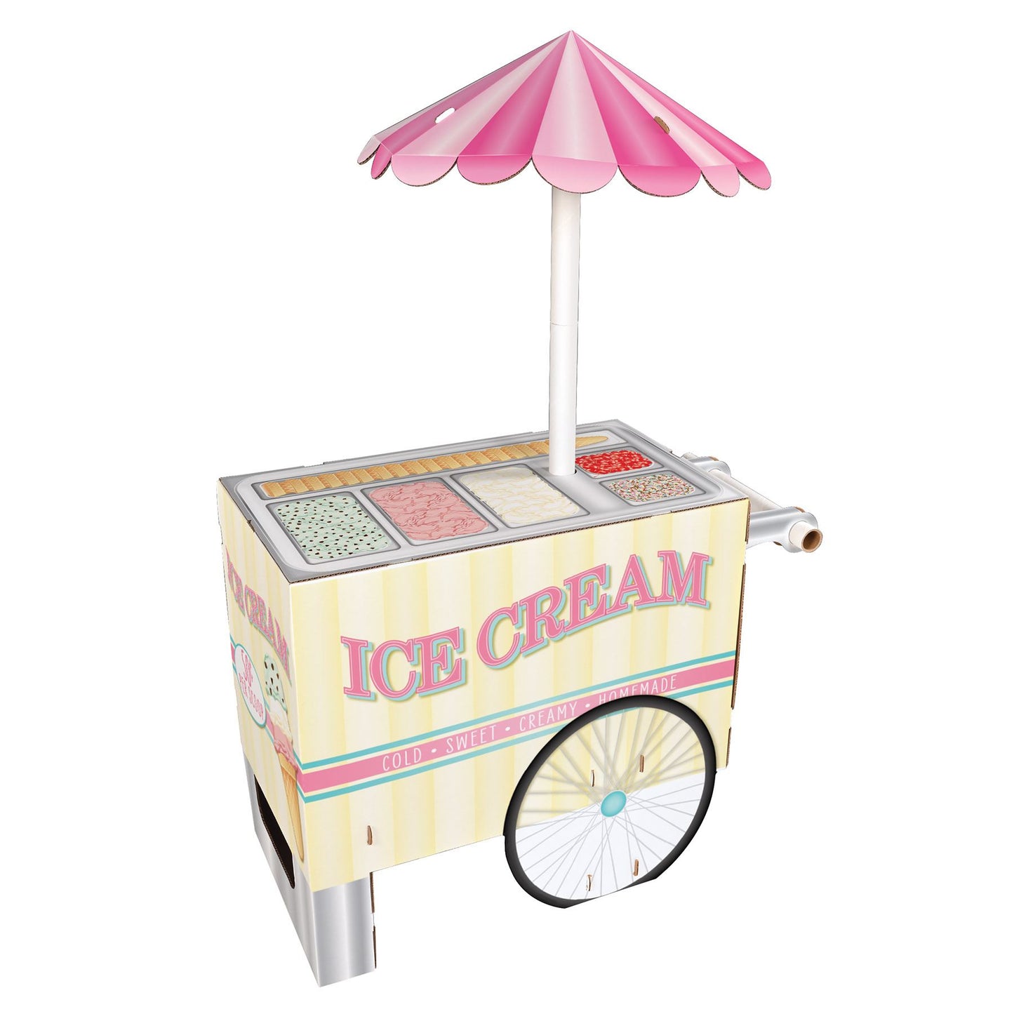 Beistle 3-D Ice Cream Cart Prop - Party Supply Decoration for Spring/Summer