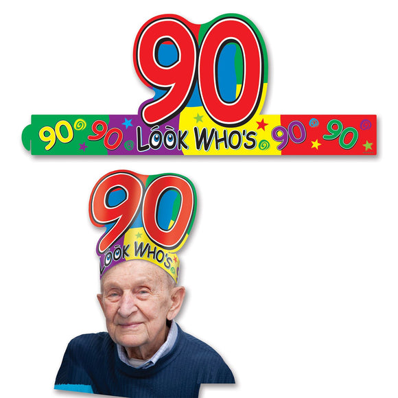 Beistle  in Look Who's 90 in  Headband   Party Supply Decoration : Birthday-Age Specific