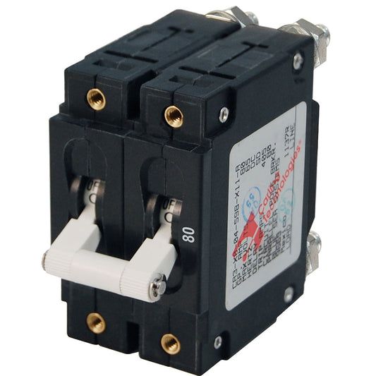 Blue Sea 7256 C-Series Double Pole Circuit Breaker - 80A [7256]