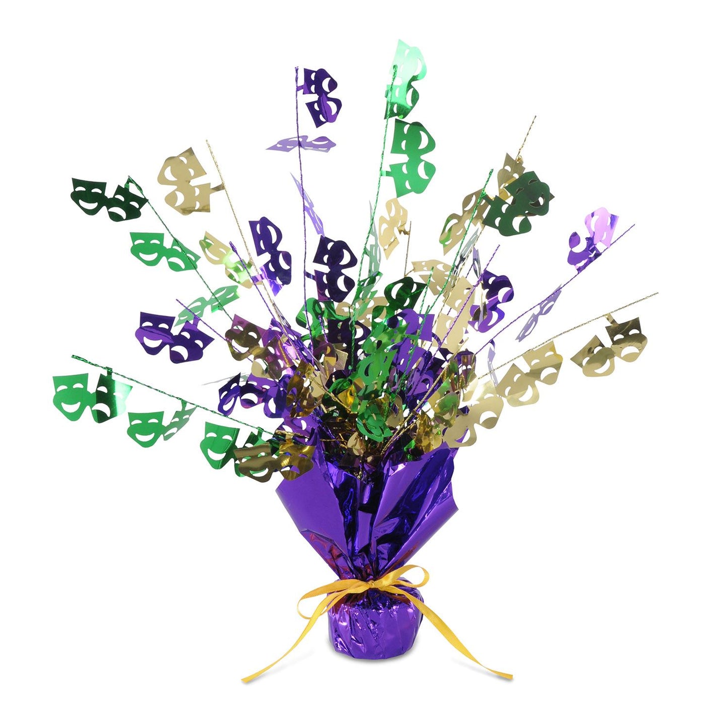 Beistle Mardi Gras Gleam N Burst Centerpiece 15 in  (1/Pkg) Party Supply Decoration : Mardi Gras