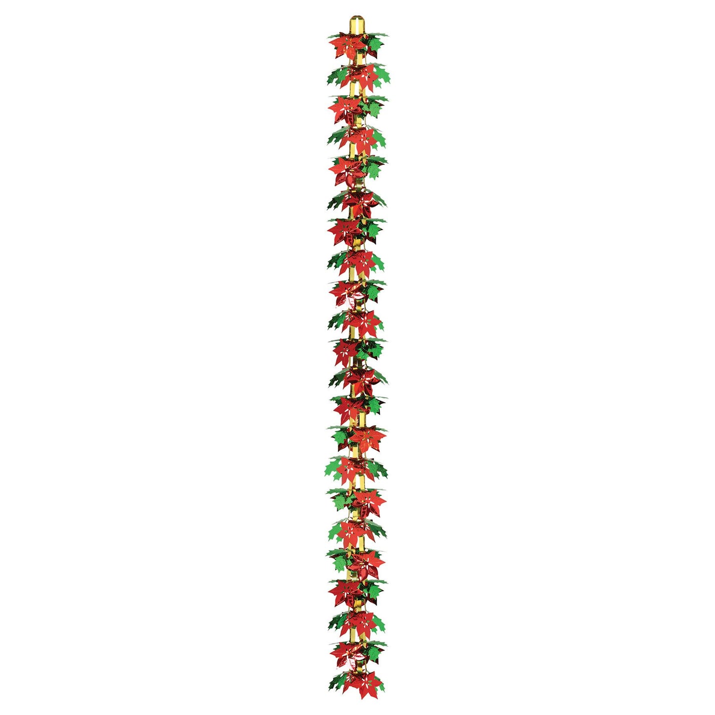 Beistle Poinsettia Garland - Party Supply Decoration for Christmas / Winter