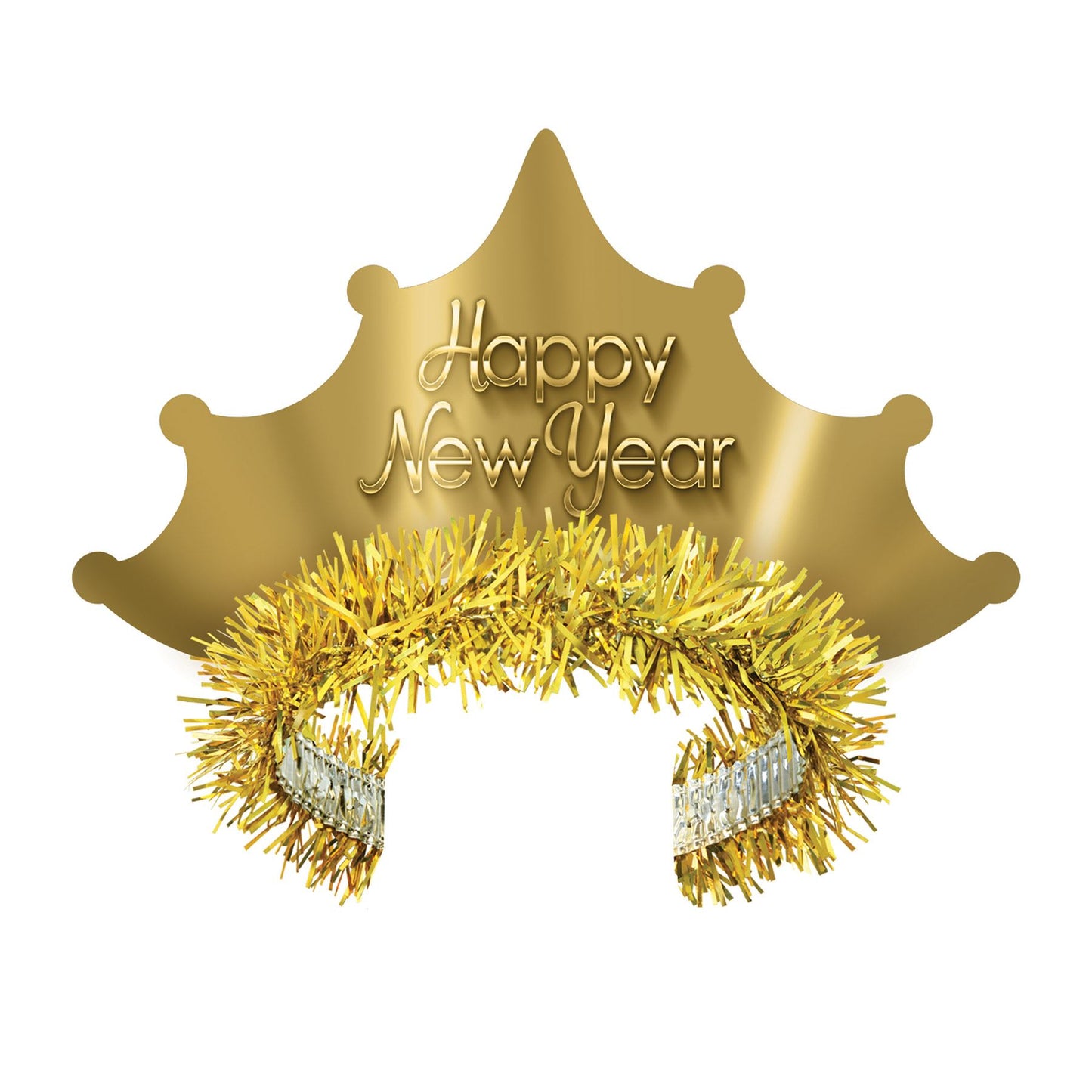 Beistle Golden New Year Tiaras - Party Supply Decoration for New Years