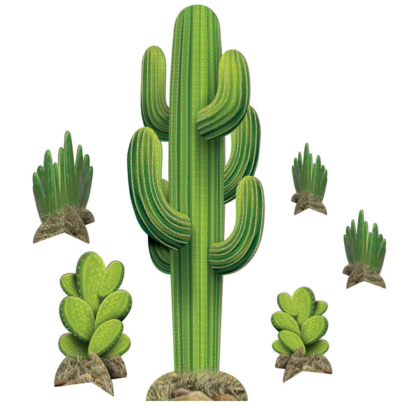Beistle Western Cacti Stand-Ups - Party Supply Decoration for Prom
