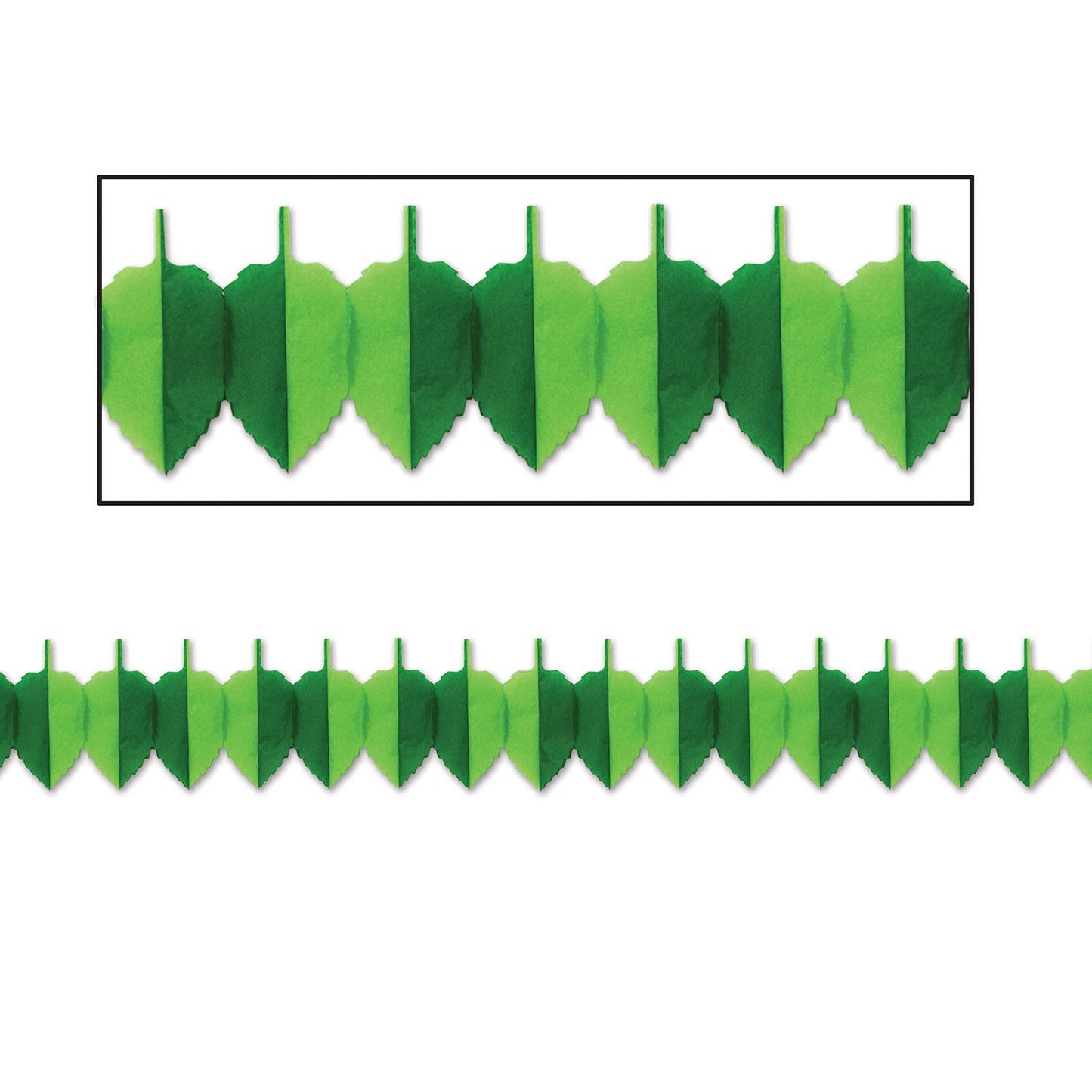 Beistle Green Tissue Spring Leaf Garland - Party Supply Decoration for Spring/Summer