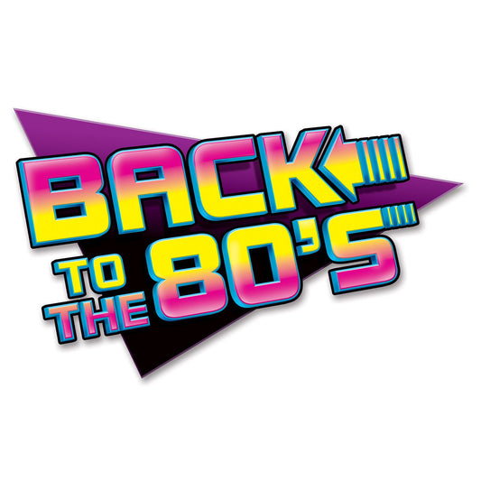 Beistle Back To The 80's Sign 150.5 in  x 24 in   Party Supply Decoration : 80's