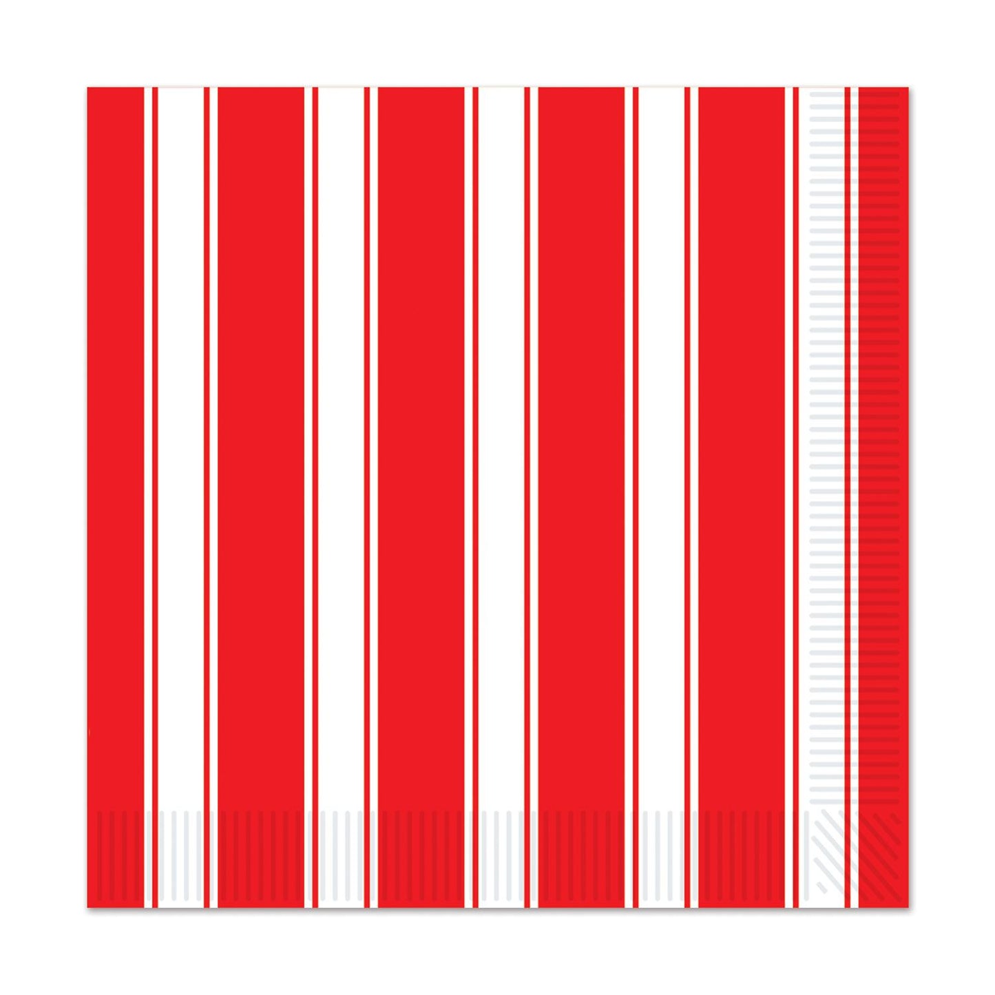 Beistle Red & White Stripes Luncheon Napkins - Party Supply Decoration for Circus