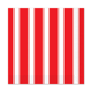 Beistle Red & White Stripes Luncheon Napkins - Party Supply Decoration for Circus