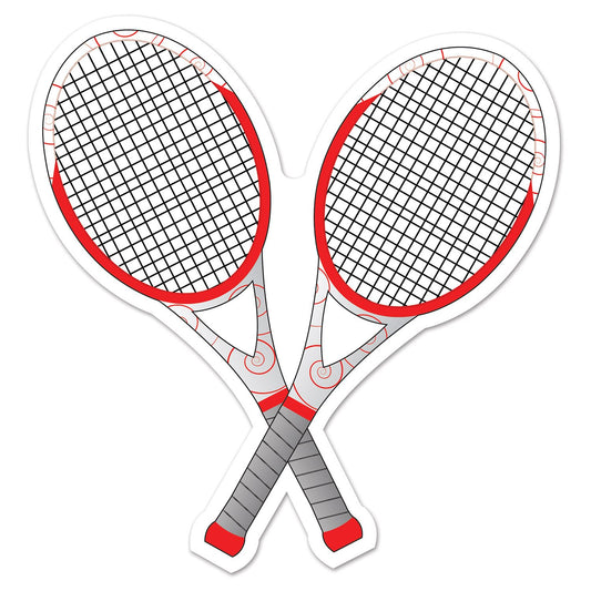 Beistle Tennis Racquets Cutout 10 in  (1/Card) Party Supply Decoration : Tennis