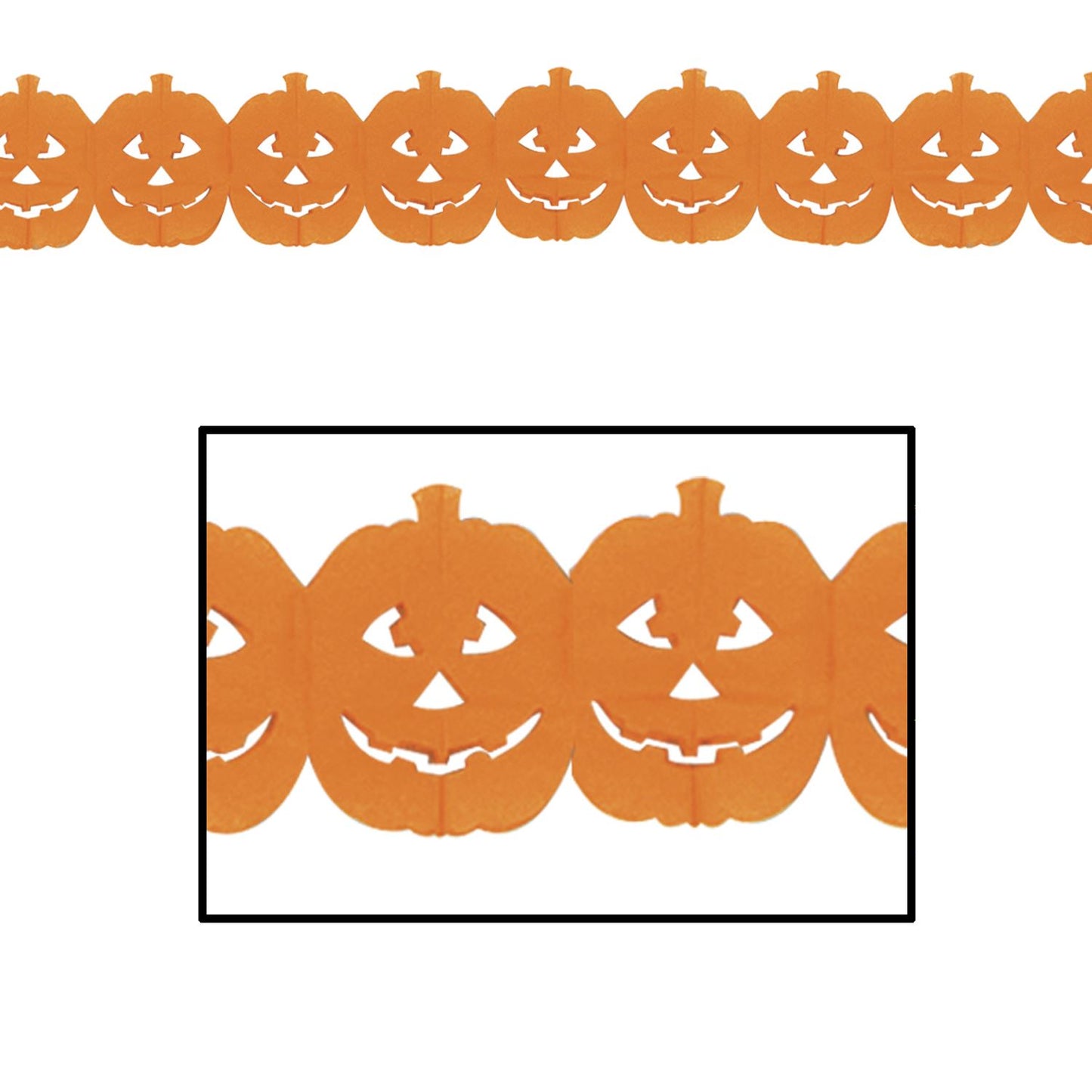 Beistle Jack-O-Lantern Garland - Party Supply Decoration for Halloween