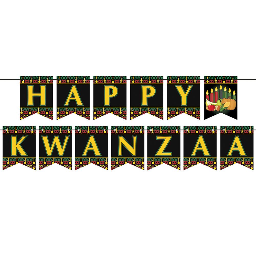 Beistle Happy Kwanzaa Streamer 6 in  x 7' (1/Pkg) Party Supply Decoration : Kwanzaa