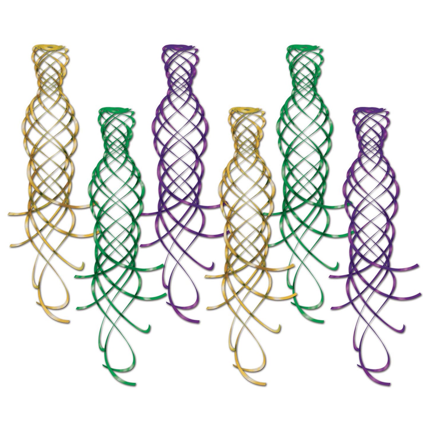 Beistle Shimmering Whirls - Party Supply Decoration for Mardi Gras