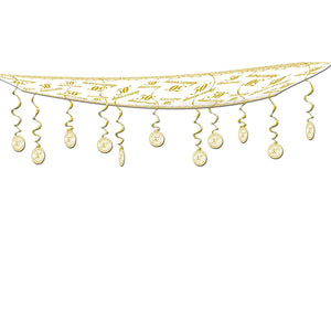 Beistle 50th Anniversary Ceiling Decoration - Party Supply Decoration for Anniversary