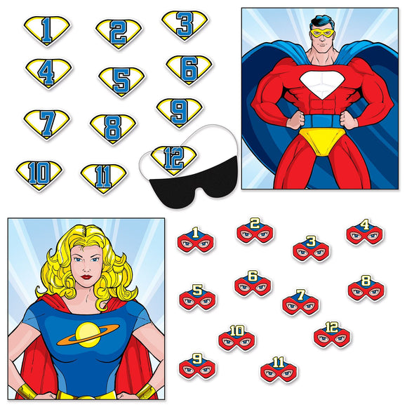 Beistle Hero Party Games - Party Supply Decoration for Heroes